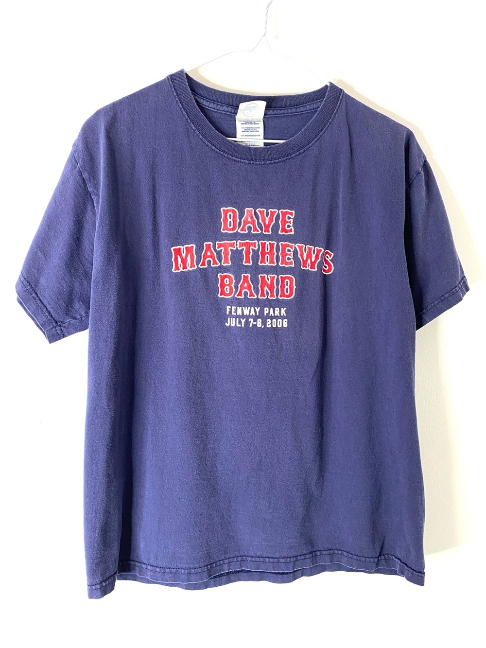 Dave Matthews Band Fenway Park 2006 Tour Tee Navy Blue Graphic Concert Shirt